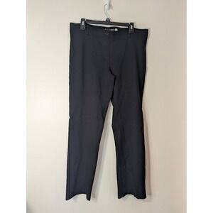 Betabrand Dress Pant Yoga Pants Black Straight Leg Stretch XL Regular Workwear